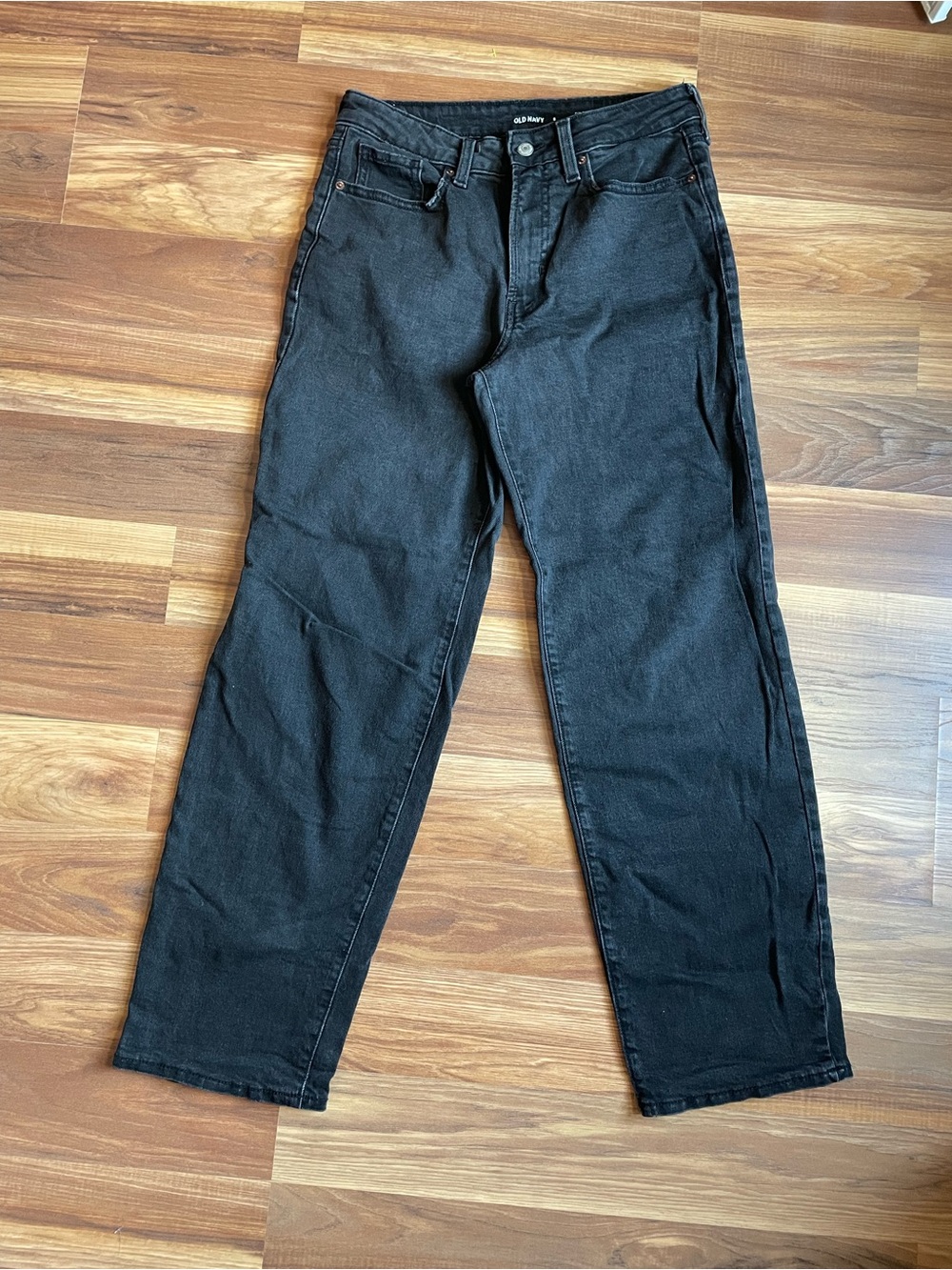 Old Navy O.G. Loose High Rise Jeans Women's Size 8 Black Wash
